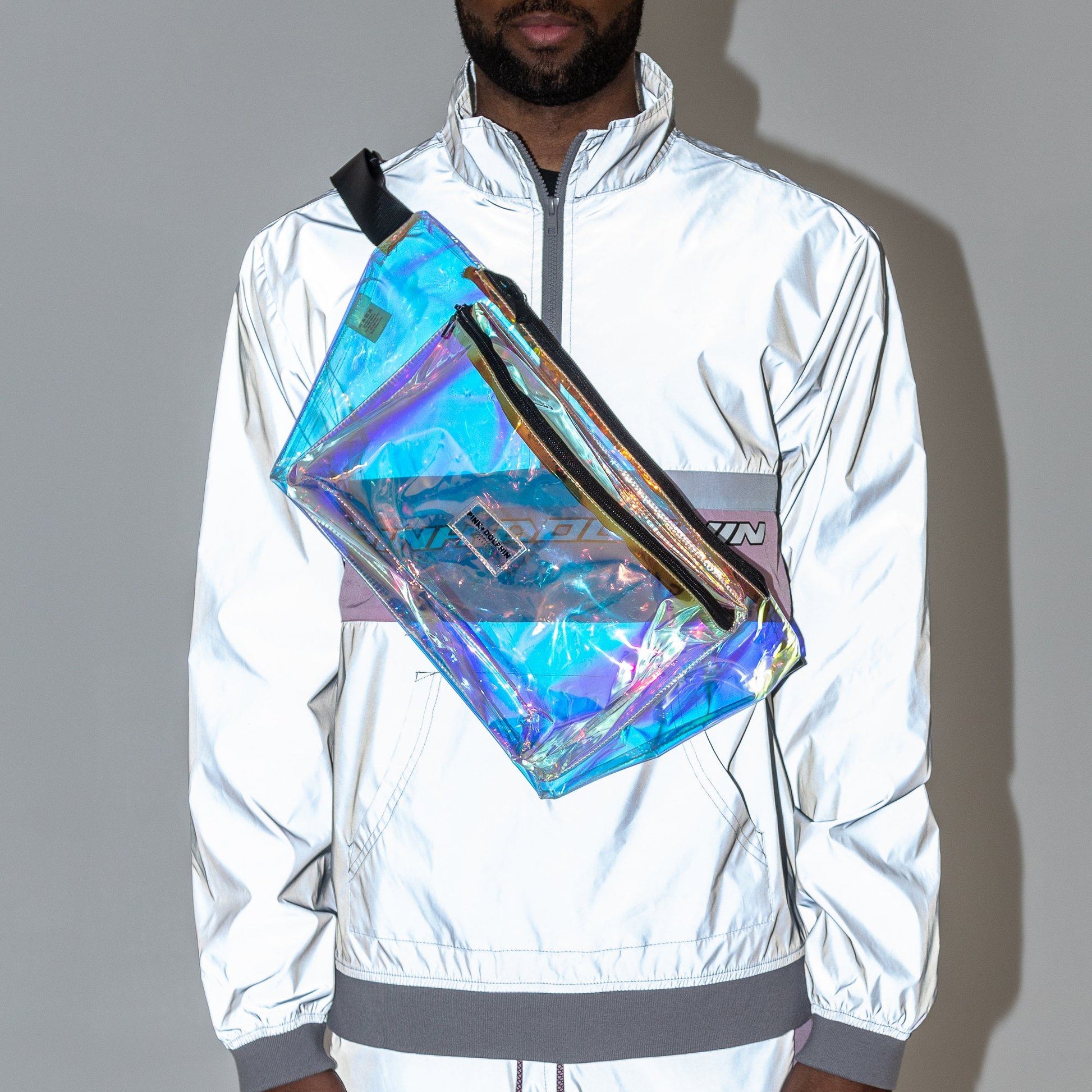 Jumbo Sling Bag in Clear Spectrum - Pink+Dolphin | Legends at Our Craft
